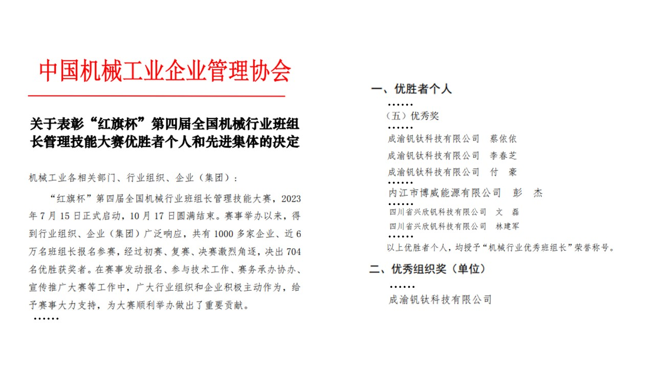 喜訊！釩鈦科技再獲7項(xiàng)國(guó)家級(jí)榮譽(yù)